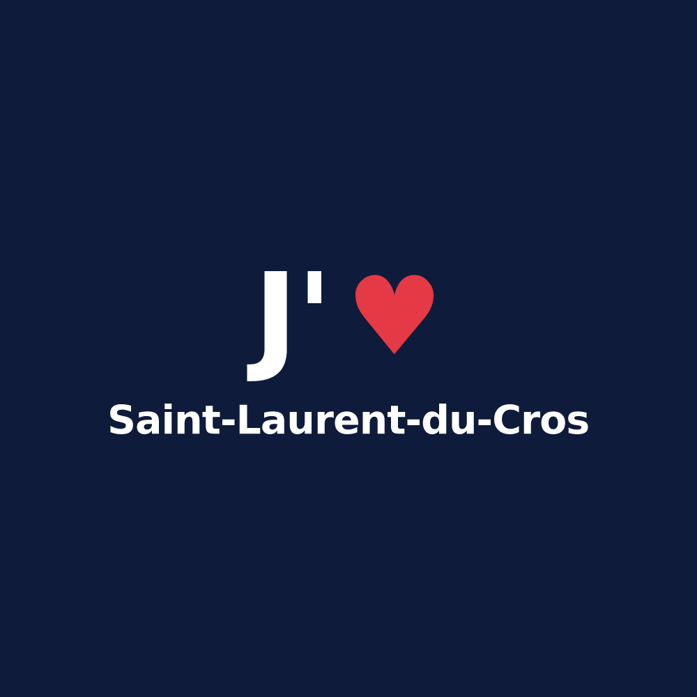 T-shirt personnalisé Saint-Laurent-du-Cros — design J'aime Saint-Laurent-du-Cros