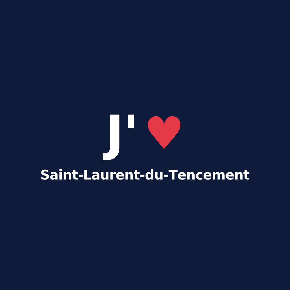 T-shirt personnalisé Saint-Laurent-du-Tencement — design J'aime Saint-Laurent-du-Tencement