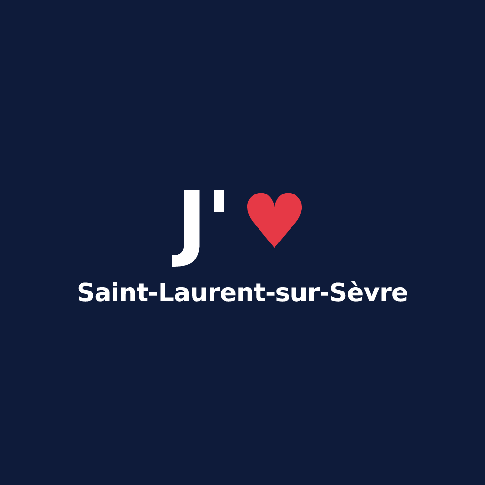 T-shirt personnalisé Saint-Laurent-sur-Sèvre — design J'aime Saint-Laurent-sur-Sèvre