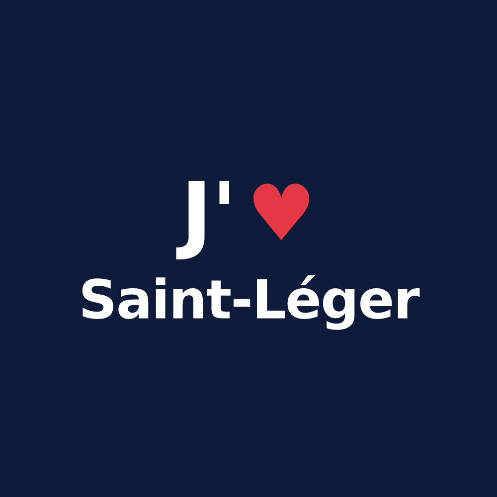 T-shirt personnalisé Saint-Léger — design J'aime Saint-Léger