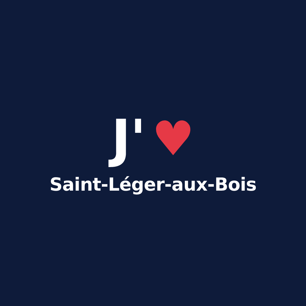 T-shirt personnalisé Saint-Léger-aux-Bois — design J'aime Saint-Léger-aux-Bois