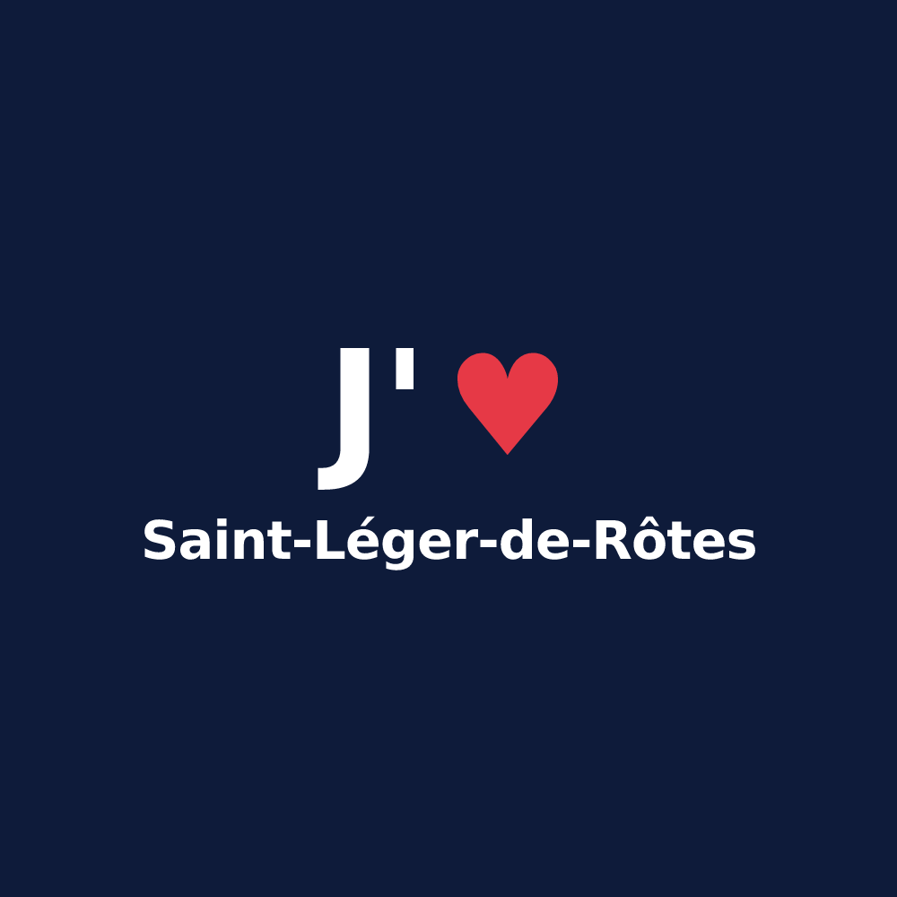 T-shirt personnalisé Saint-Léger-de-Rôtes — design J'aime Saint-Léger-de-Rôtes