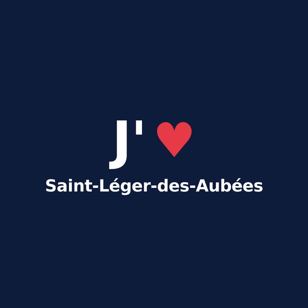 T-shirt personnalisé Saint-Léger-des-Aubées — design J'aime Saint-Léger-des-Aubées