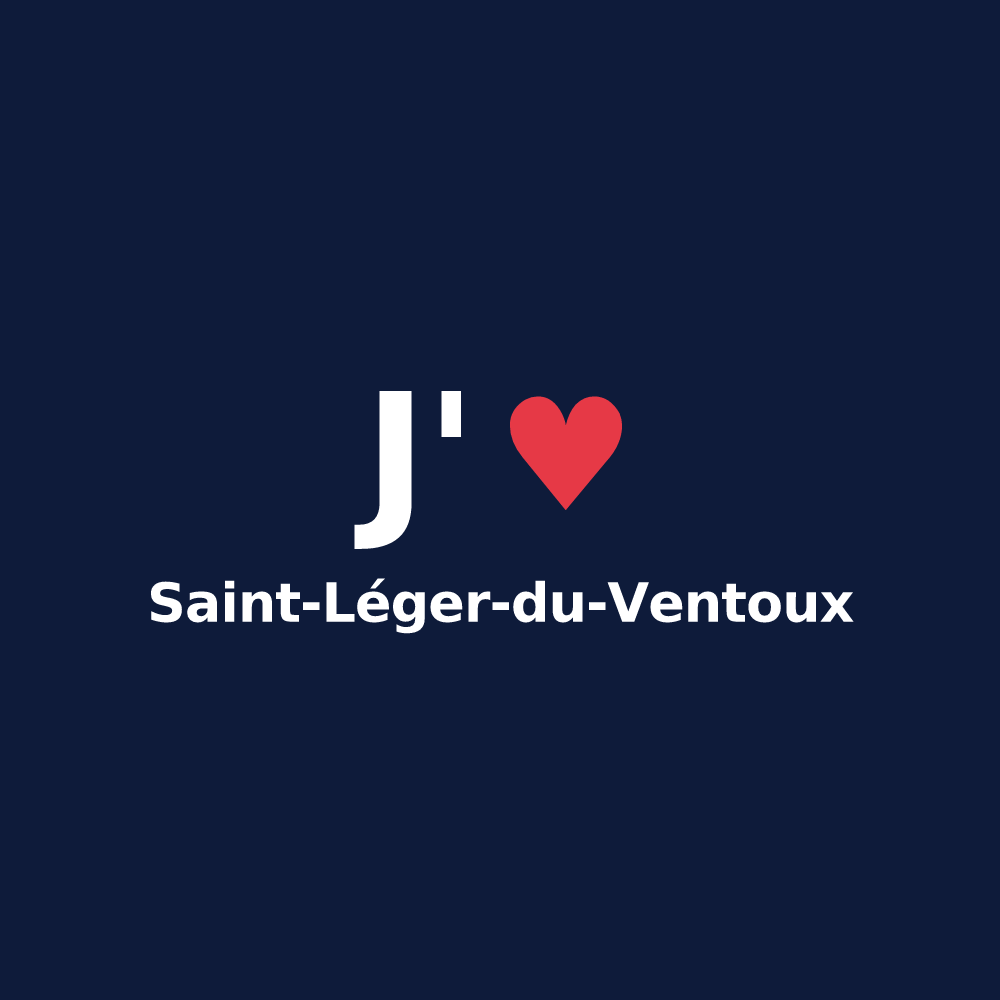 T-shirt personnalisé Saint-Léger-du-Ventoux — design J'aime Saint-Léger-du-Ventoux