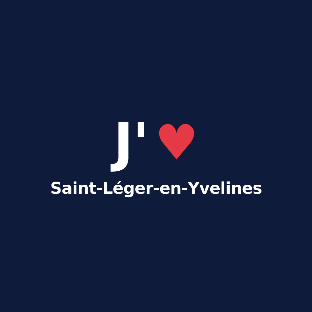 T-shirt personnalisé Saint-Léger-en-Yvelines — design J'aime Saint-Léger-en-Yvelines