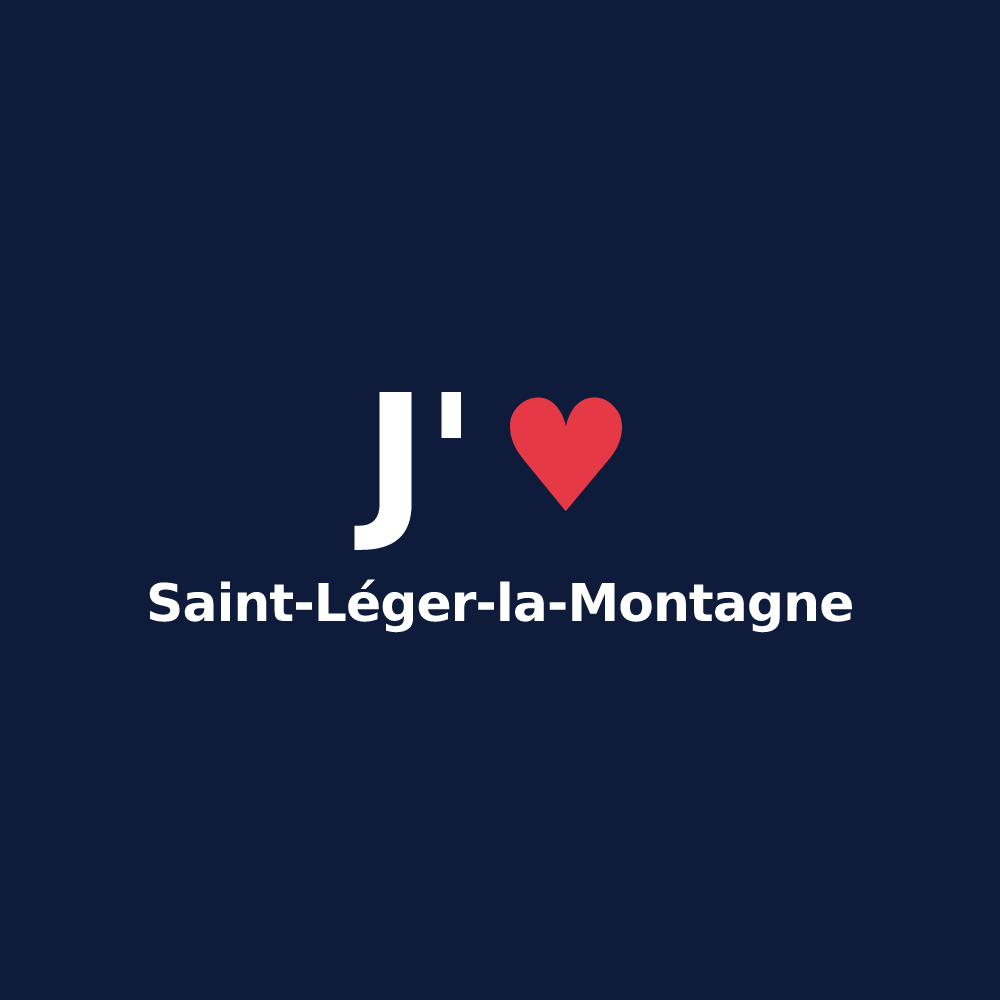 T-shirt personnalisé Saint-Léger-la-Montagne — design J'aime Saint-Léger-la-Montagne