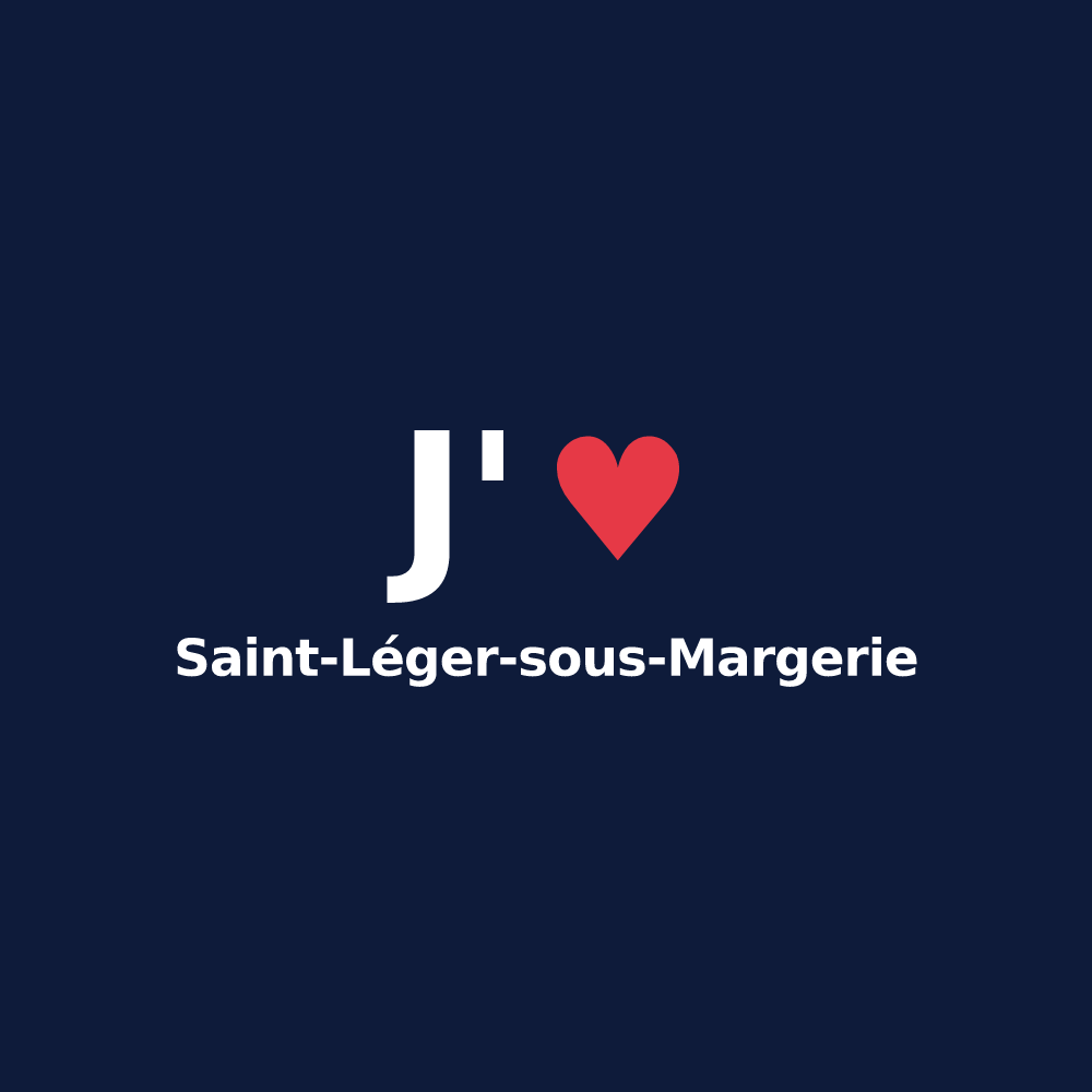 T-shirt personnalisé Saint-Léger-sous-Margerie — design « J'aime Saint-Léger-sous-Margerie » imprimé sur le t-shirt