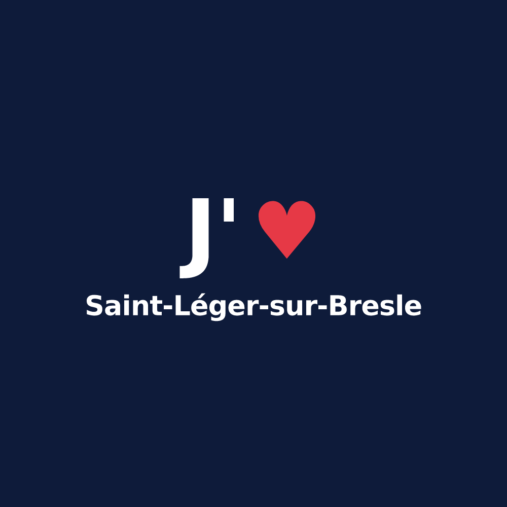 T-shirt personnalisé Saint-Léger-sur-Bresle — design J'aime Saint-Léger-sur-Bresle