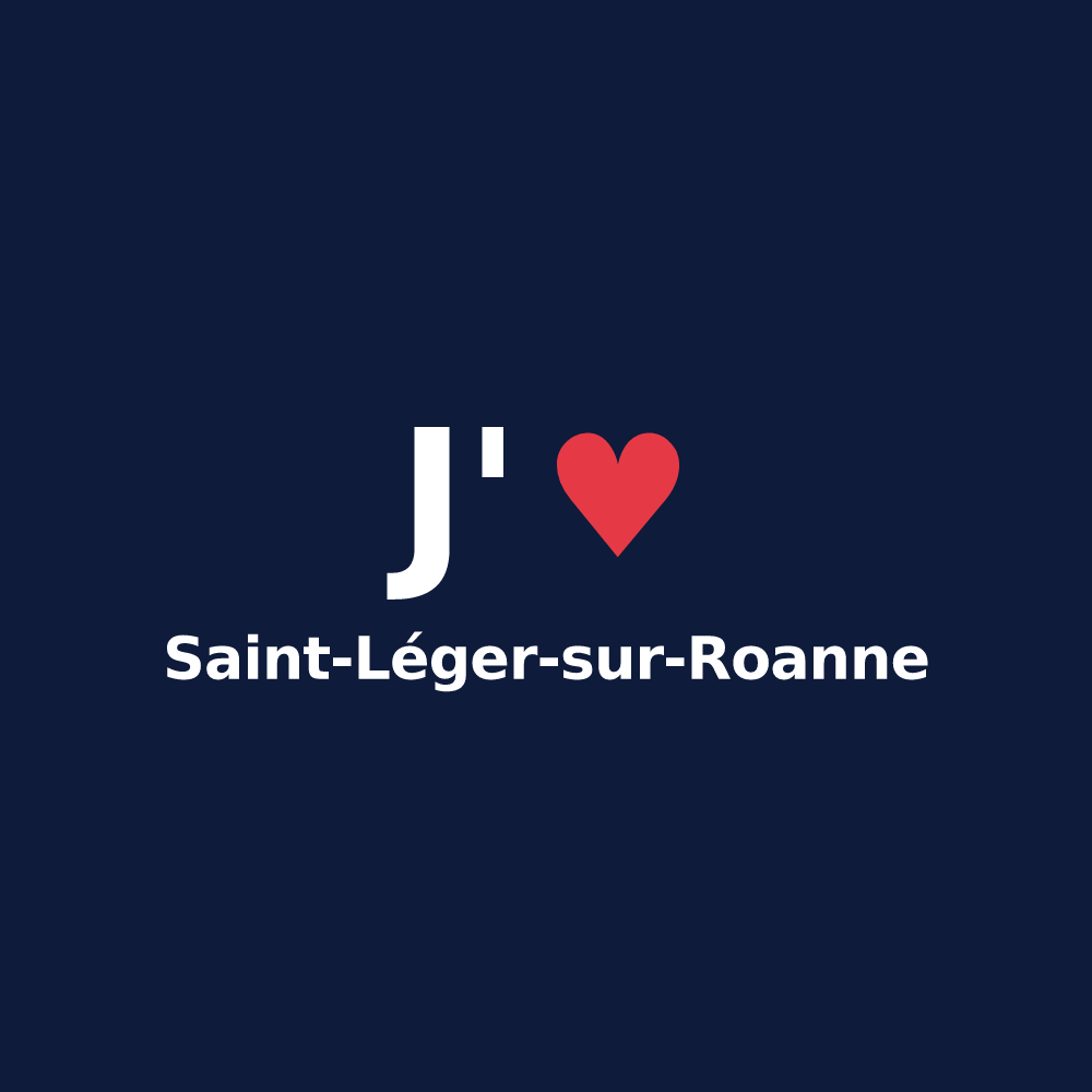T-shirt personnalisé Saint-Léger-sur-Roanne — design J'aime Saint-Léger-sur-Roanne