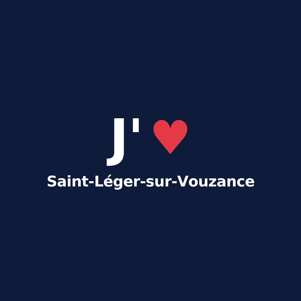 T-shirt personnalisé Saint-Léger-sur-Vouzance — design J'aime Saint-Léger-sur-Vouzance