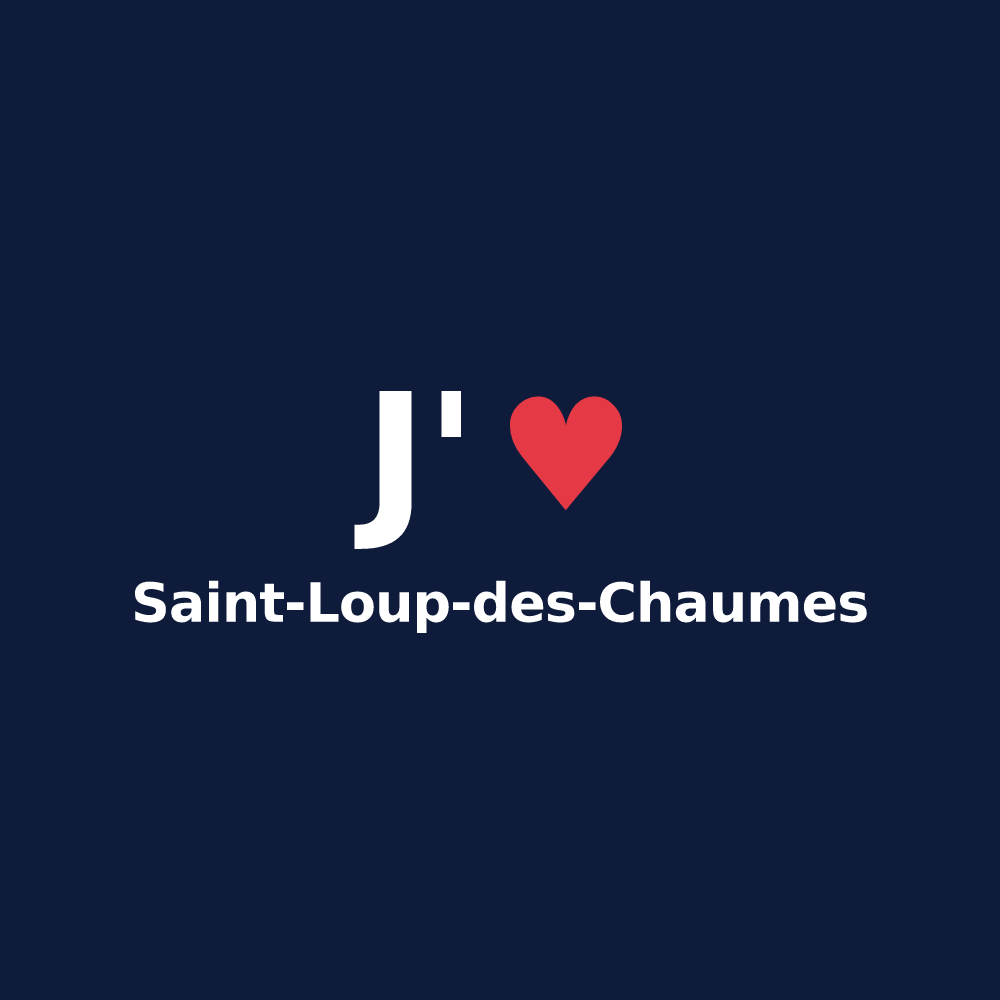 T-shirt personnalisé Saint-Loup-des-Chaumes — design J'aime Saint-Loup-des-Chaumes