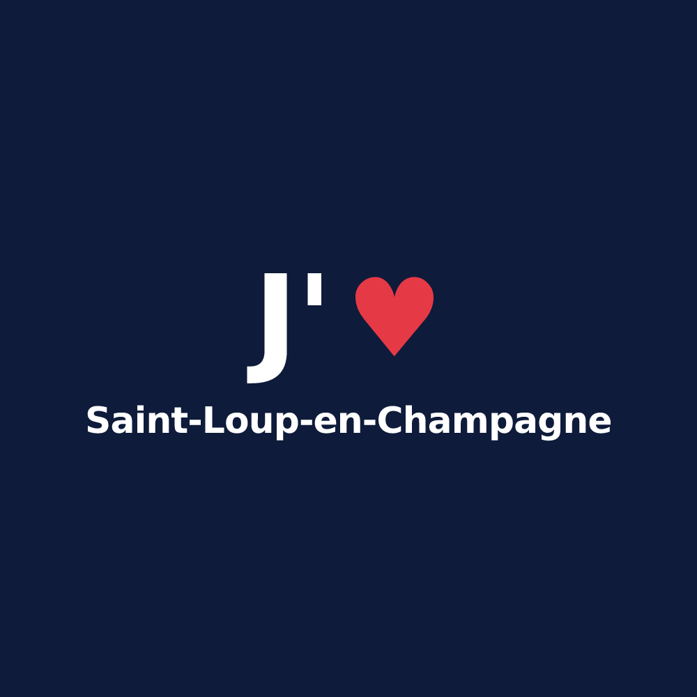 T-shirt personnalisé Saint-Loup-en-Champagne — design « J'aime Saint-Loup-en-Champagne » imprimé sur le t-shirt