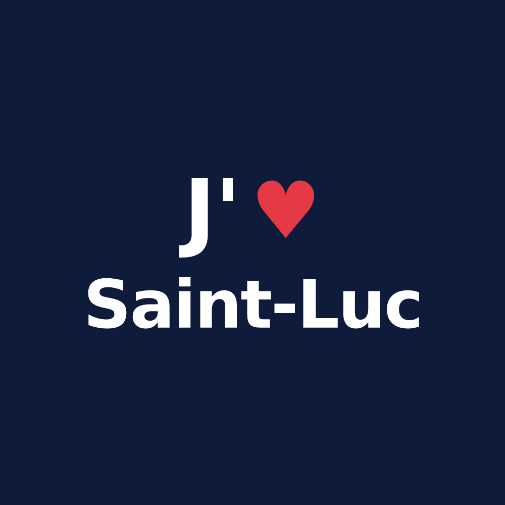 T-shirt personnalisé Saint-Luc — design J'aime Saint-Luc