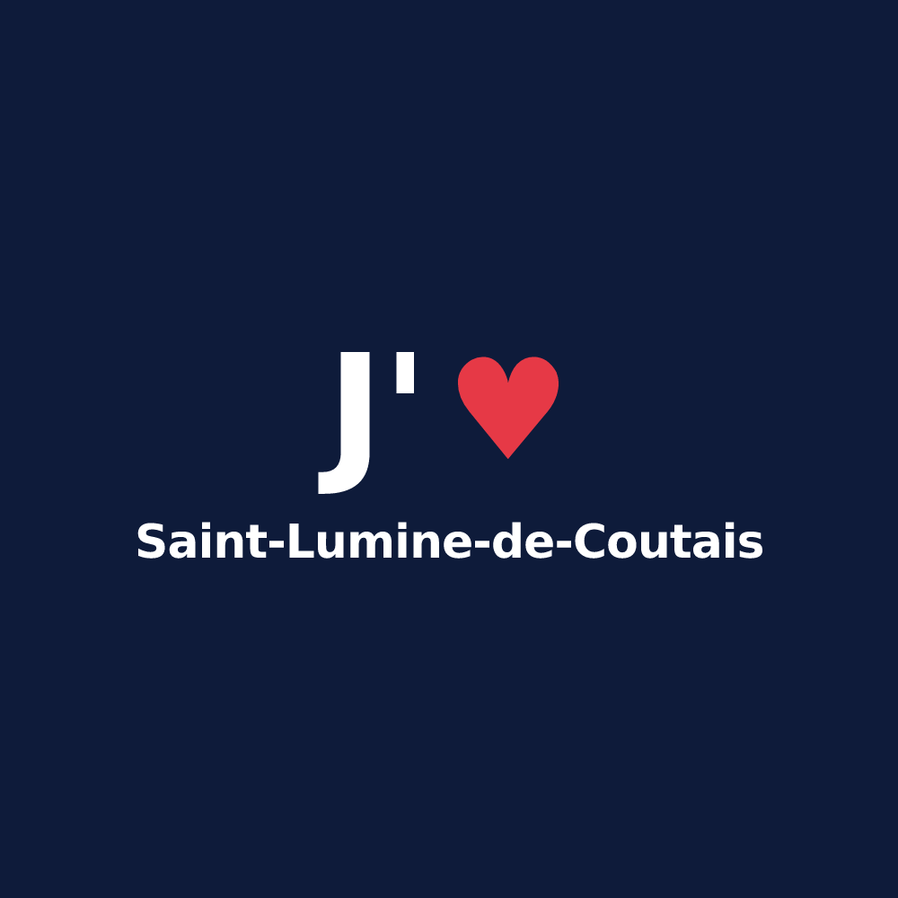 T-shirt personnalisé Saint-Lumine-de-Coutais — design J'aime Saint-Lumine-de-Coutais