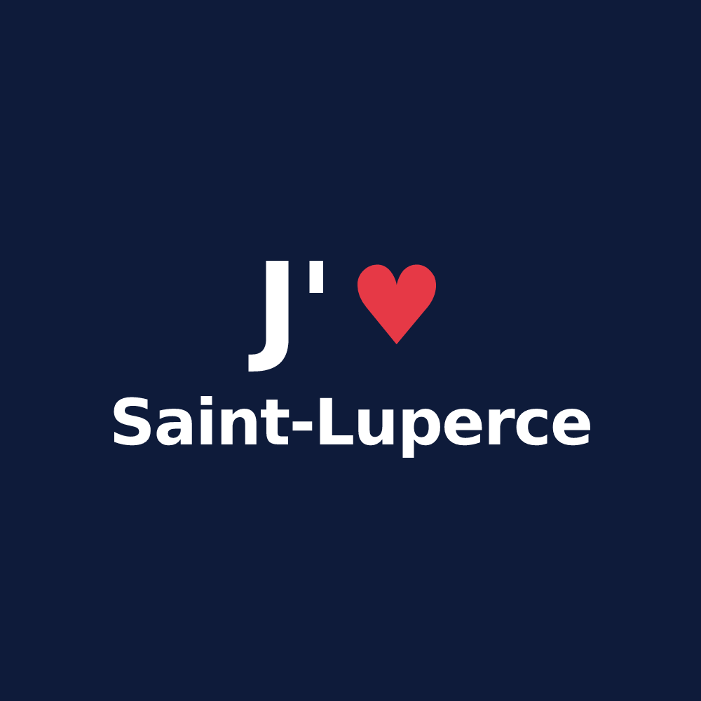 T-shirt personnalisé Saint-Luperce — design J'aime Saint-Luperce