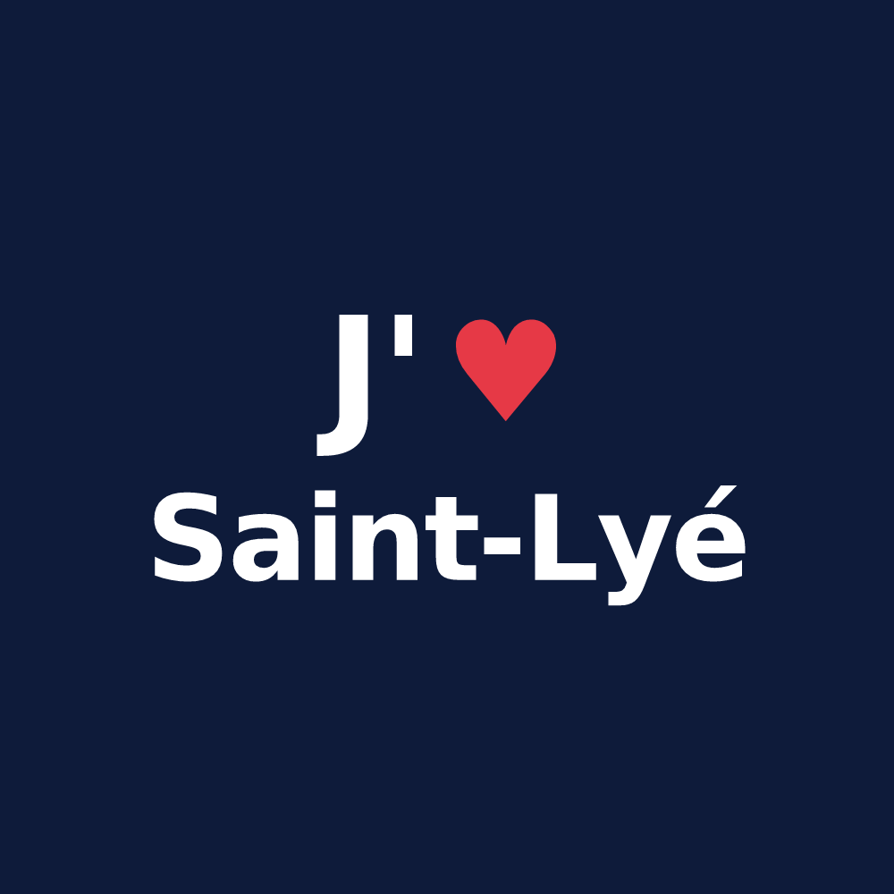 T-shirt personnalisé Saint-Lyé — design J'aime Saint-Lyé