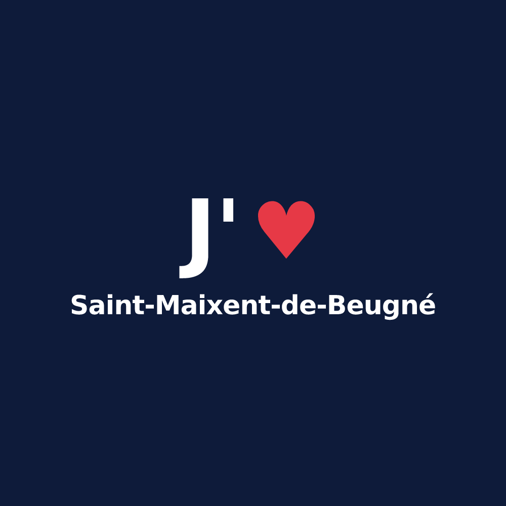 T-shirt personnalisé Saint-Maixent-de-Beugné — design J'aime Saint-Maixent-de-Beugné