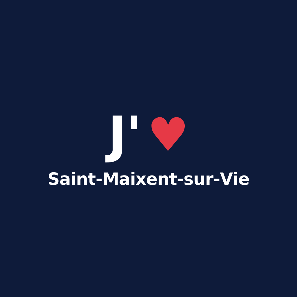 T-shirt personnalisé Saint-Maixent-sur-Vie — design J'aime Saint-Maixent-sur-Vie