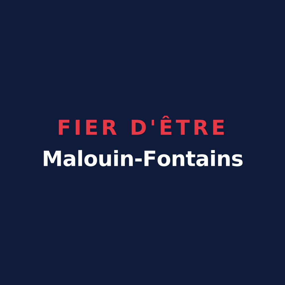 T-shirt « Fier d'être Malouin-Fontains » — design pour Saint-Malo-des-Trois-Fontaines
