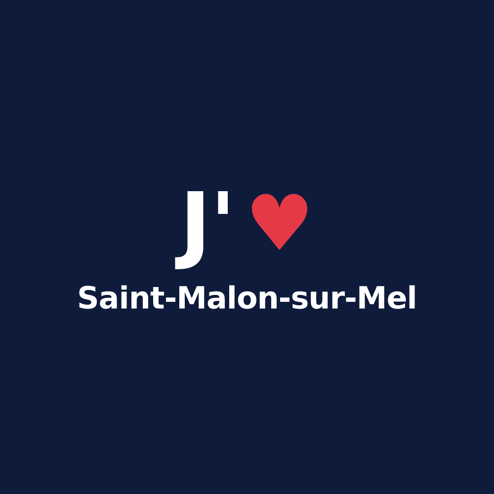T-shirt personnalisé Saint-Malon-sur-Mel — design J'aime Saint-Malon-sur-Mel
