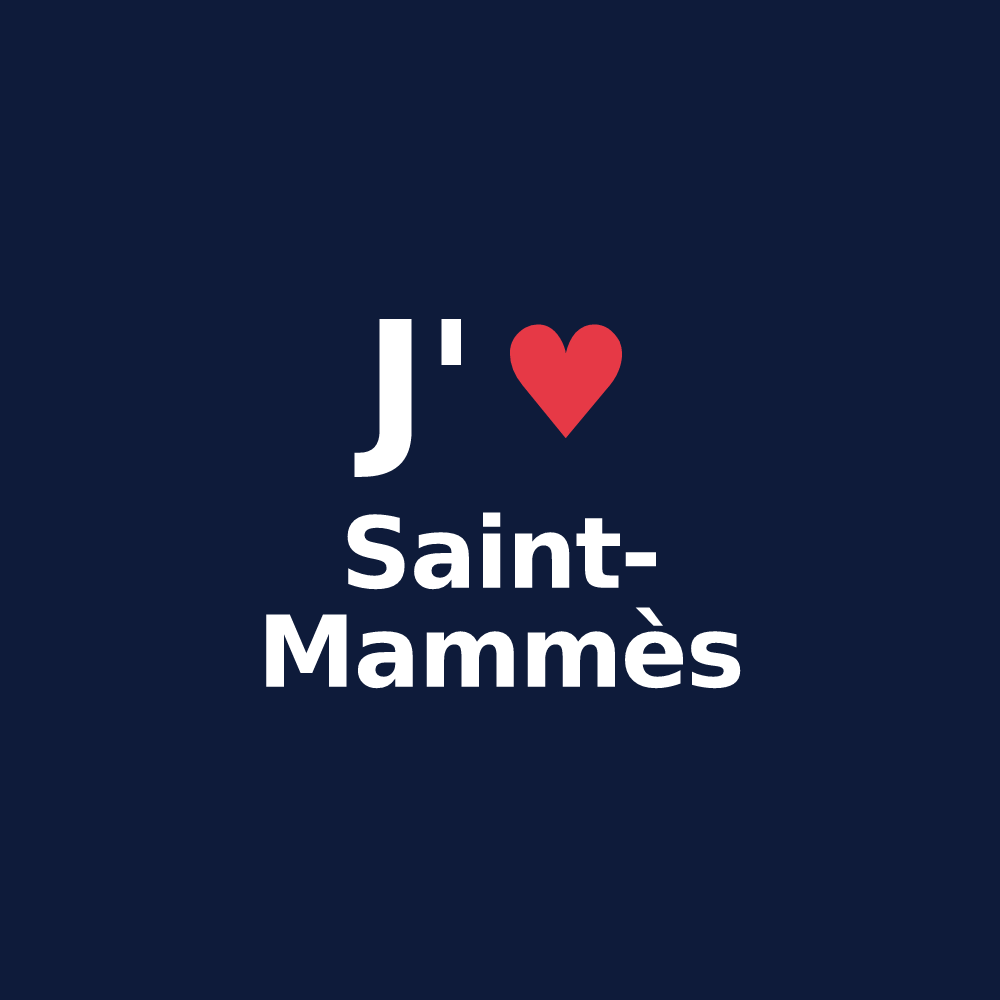 T-shirt personnalisé Saint-Mammès — design J'aime Saint-Mammès