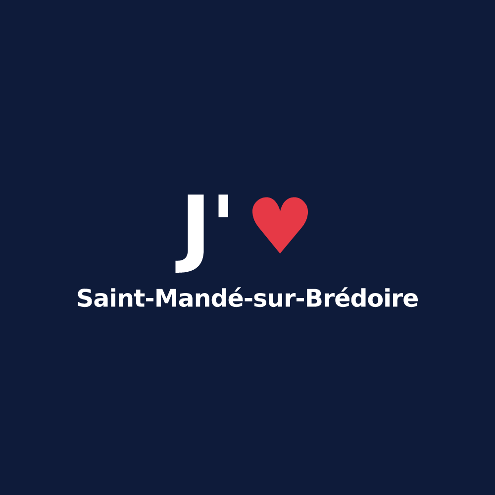 T-shirt personnalisé Saint-Mandé-sur-Brédoire — design J'aime Saint-Mandé-sur-Brédoire