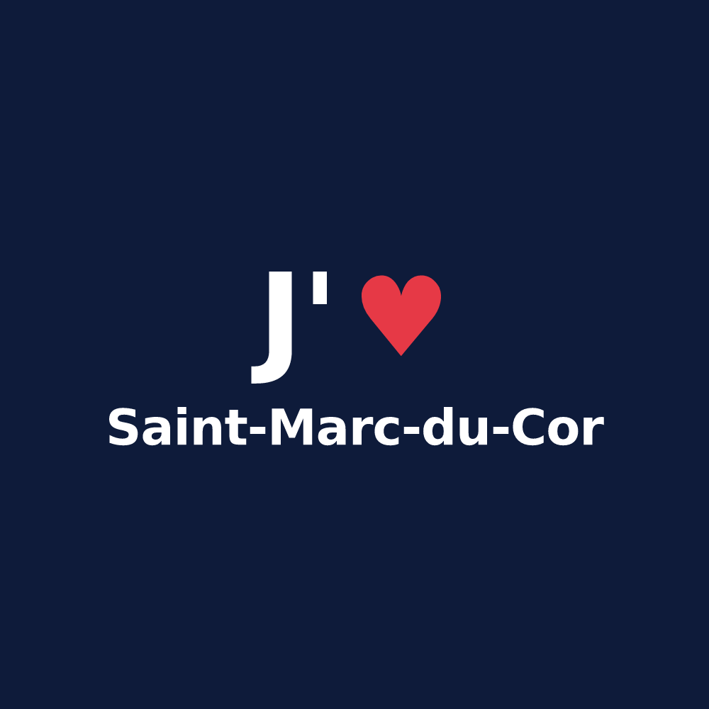 T-shirt personnalisé Saint-Marc-du-Cor — design J'aime Saint-Marc-du-Cor