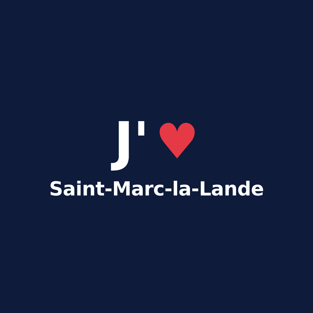 T-shirt personnalisé Saint-Marc-la-Lande — design J'aime Saint-Marc-la-Lande