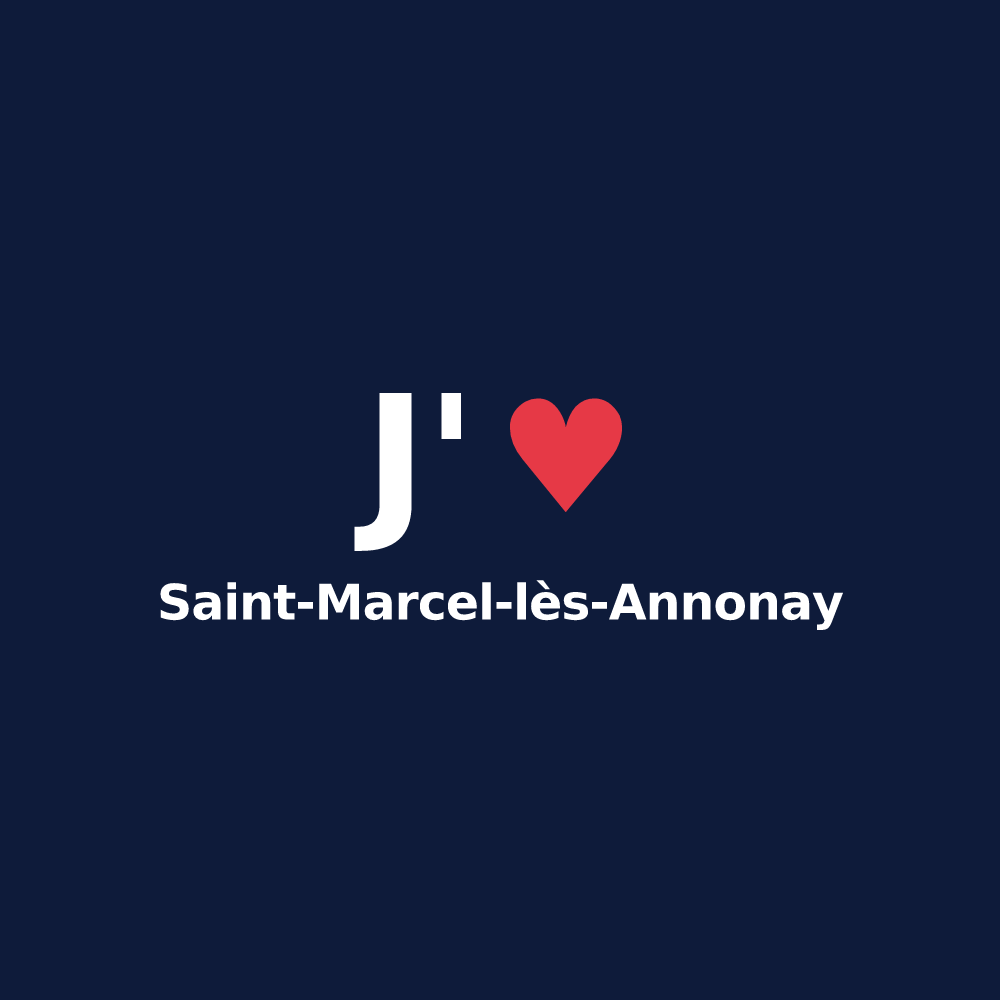 T-shirt personnalisé Saint-Marcel-lès-Annonay — design J'aime Saint-Marcel-lès-Annonay