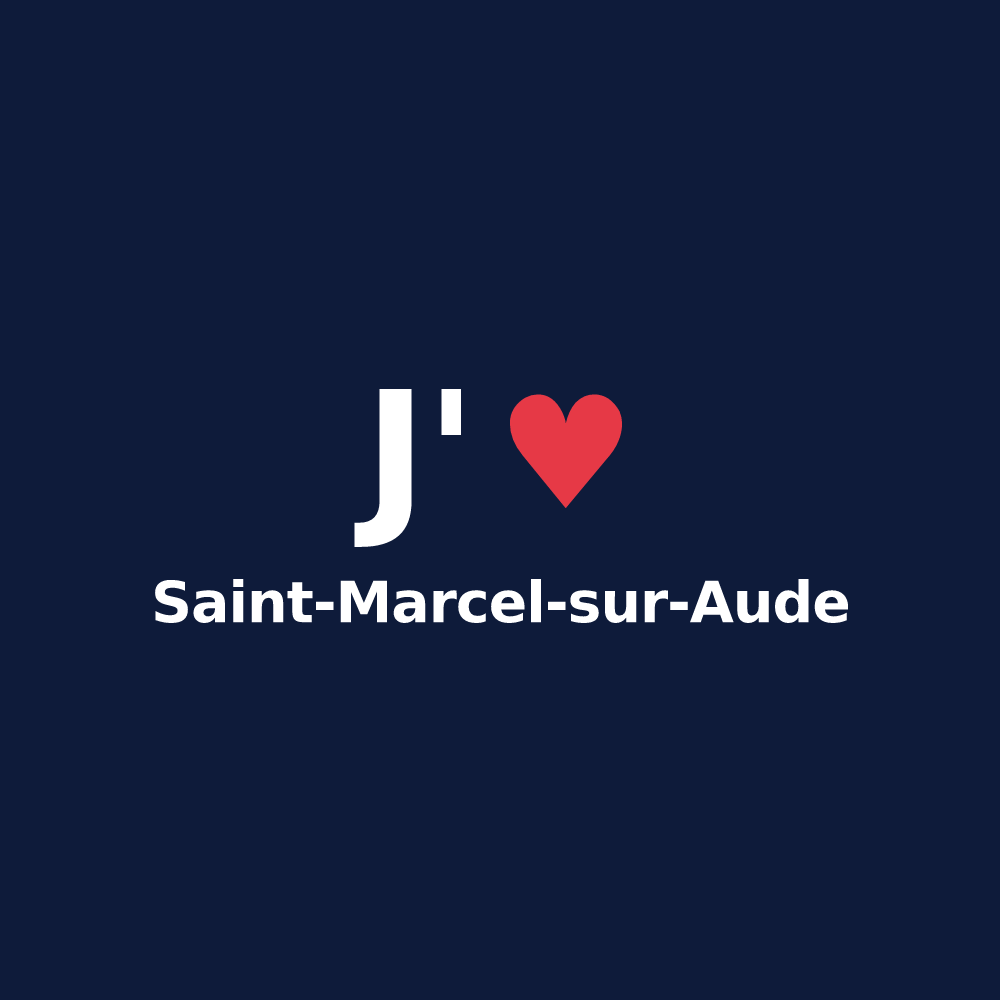 T-shirt personnalisé Saint-Marcel-sur-Aude — design J'aime Saint-Marcel-sur-Aude