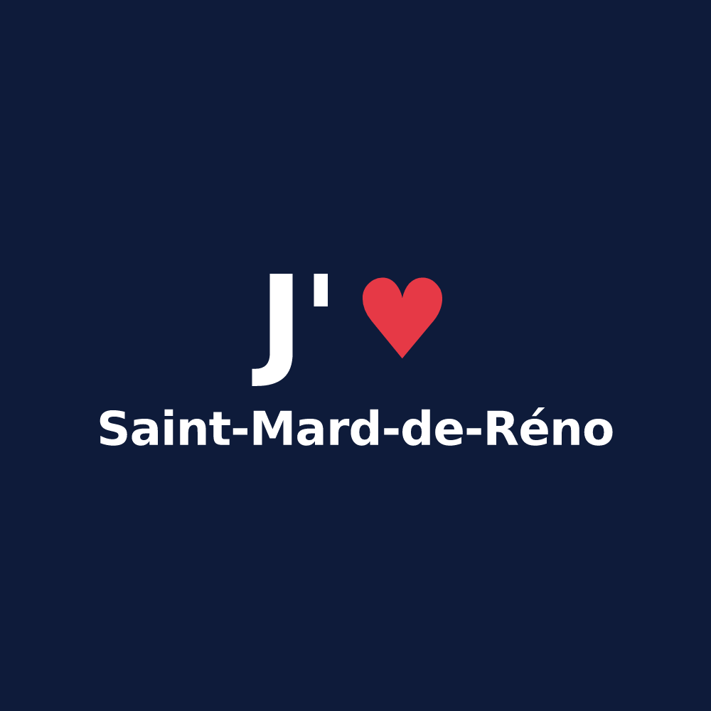 T-shirt personnalisé Saint-Mard-de-Réno — design J'aime Saint-Mard-de-Réno
