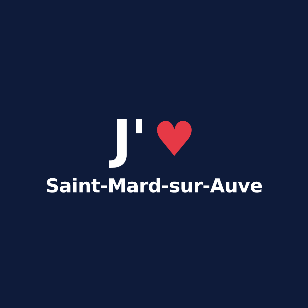 T-shirt personnalisé Saint-Mard-sur-Auve — design J'aime Saint-Mard-sur-Auve