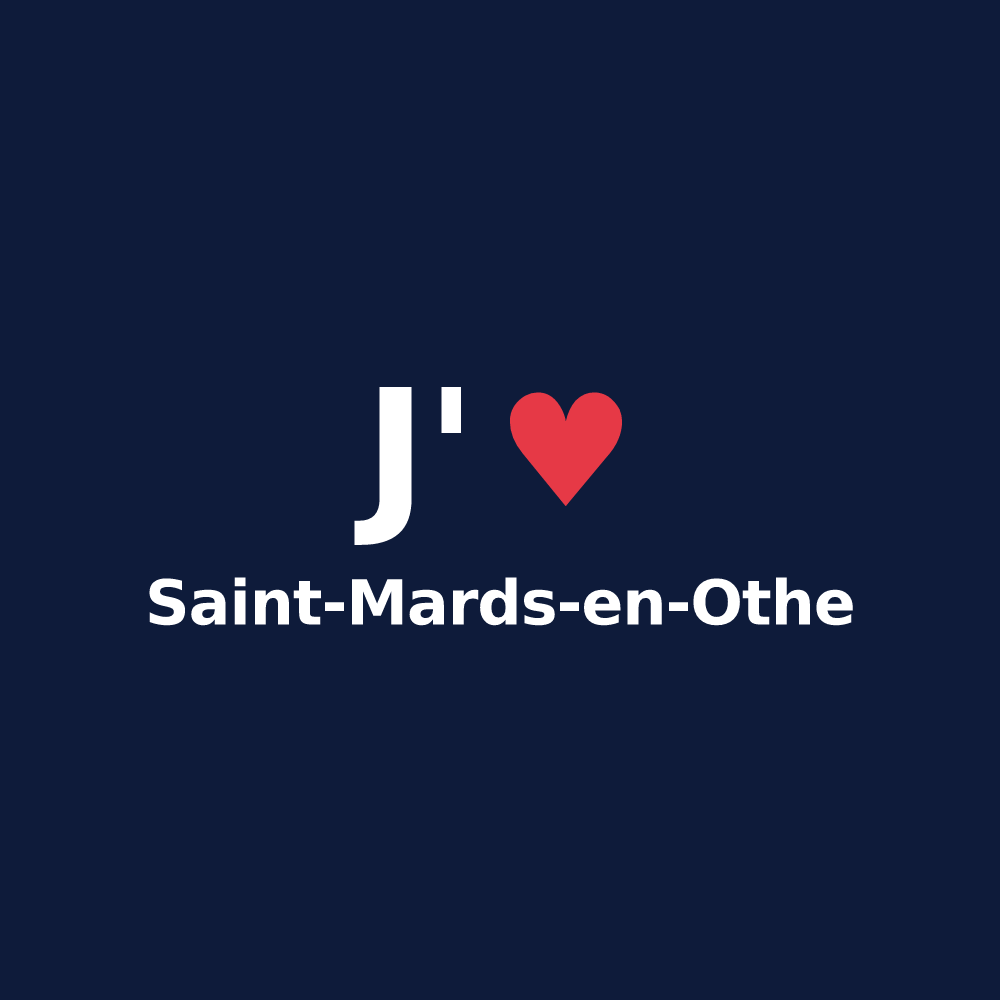 T-shirt personnalisé Saint-Mards-en-Othe — design J'aime Saint-Mards-en-Othe