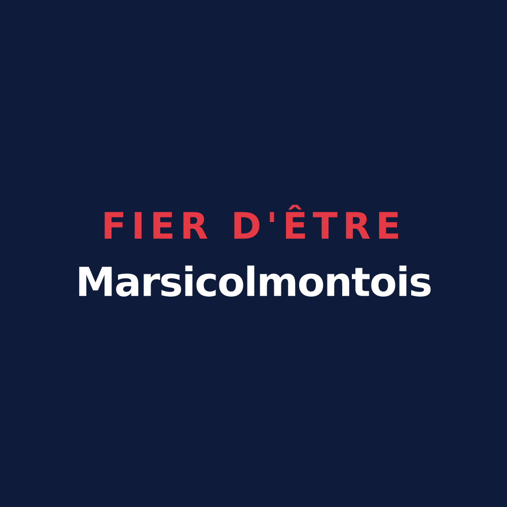 T-shirt « Fier d'être Marsicolmontois » — design pour Saint-Mars-sur-Colmont