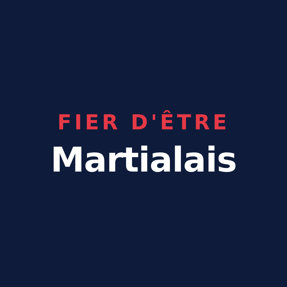 T-shirt « Fier d'être Martialais » — design pour Saint-Martial-de-Gimel