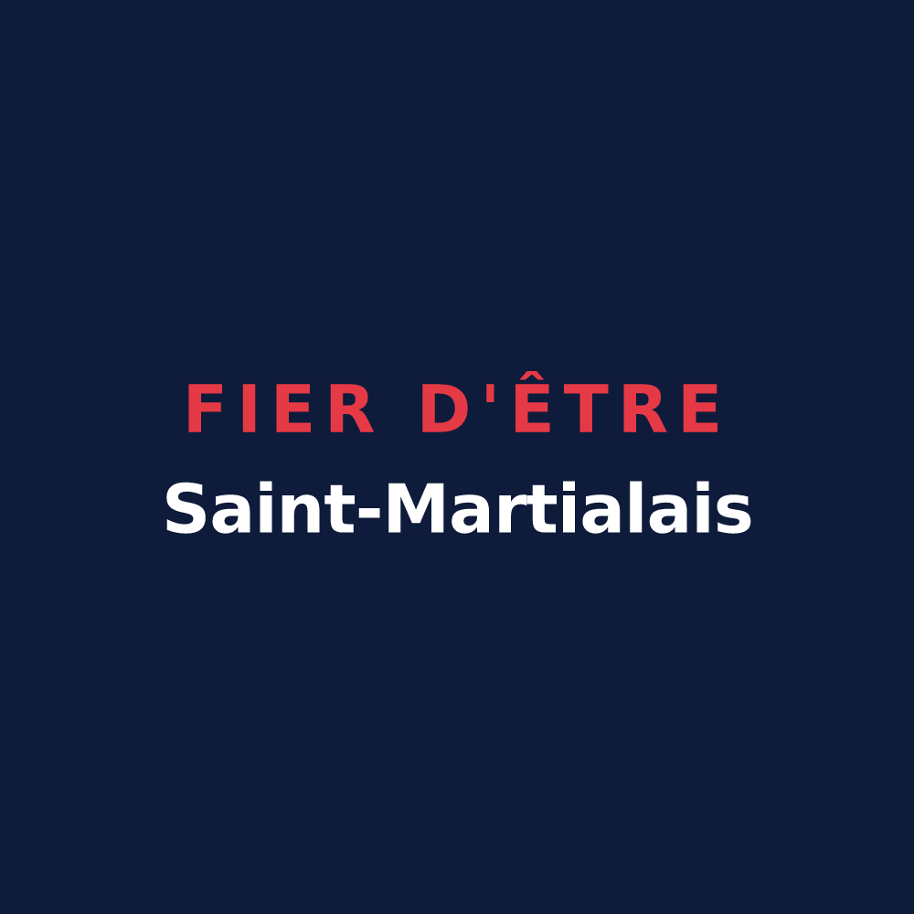 T-shirt « Fier d'être Saint-Martialais » — design pour Saint-Martial-de-Valette