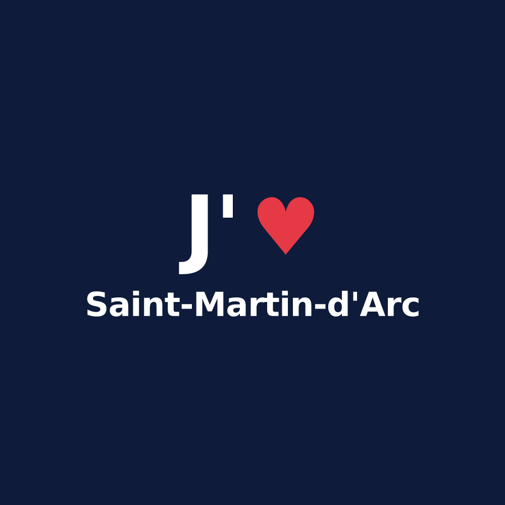 T-shirt personnalisé Saint-Martin-d'Arc — design J'aime Saint-Martin-d'Arc
