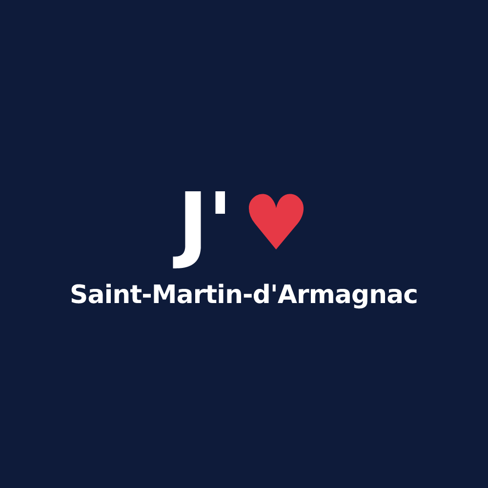 T-shirt personnalisé Saint-Martin-d'Armagnac — design J'aime Saint-Martin-d'Armagnac