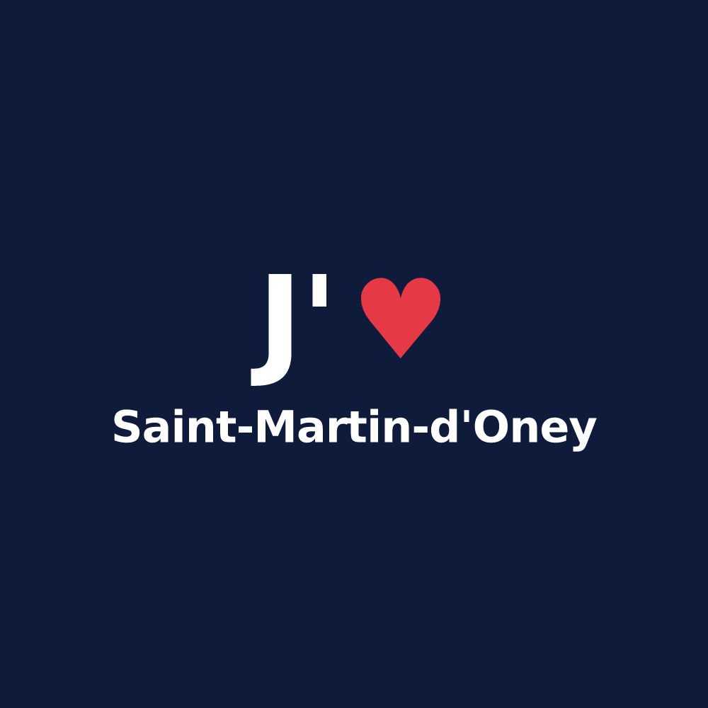 T-shirt personnalisé Saint-Martin-d'Oney — design J'aime Saint-Martin-d'Oney
