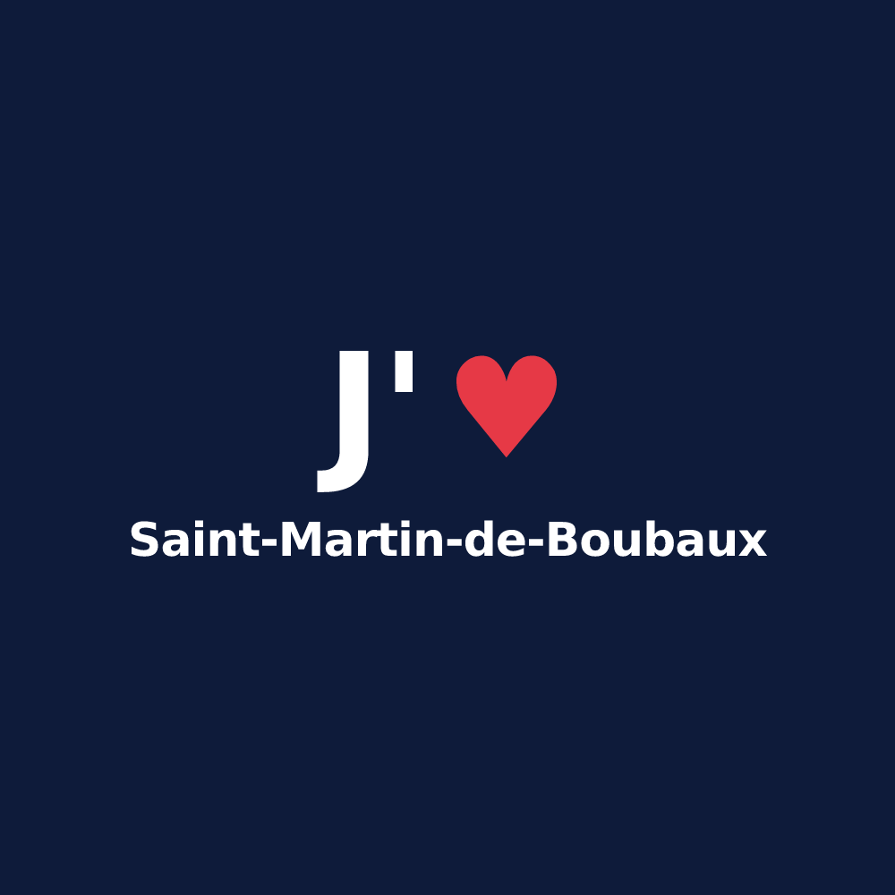 T-shirt personnalisé Saint-Martin-de-Boubaux — design J'aime Saint-Martin-de-Boubaux