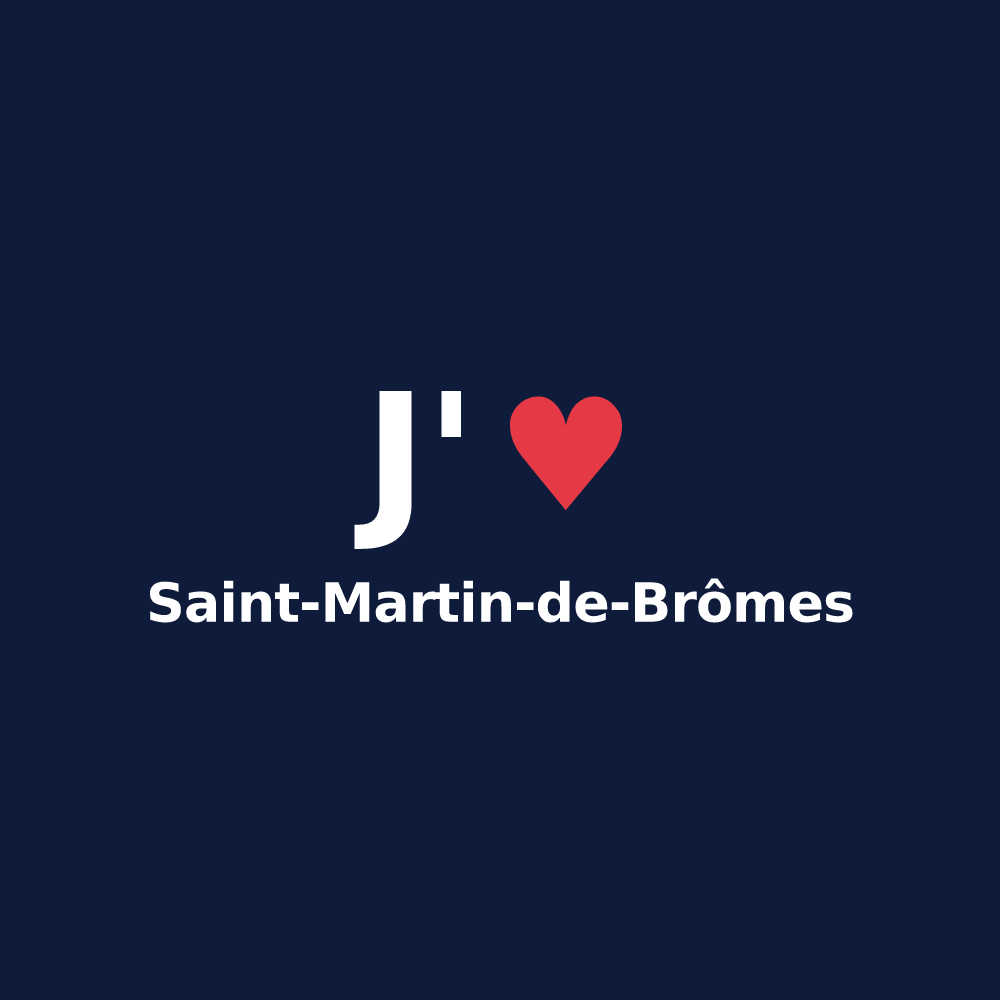 T-shirt personnalisé Saint-Martin-de-Brômes — design J'aime Saint-Martin-de-Brômes
