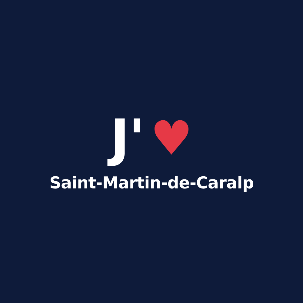 T-shirt personnalisé Saint-Martin-de-Caralp — design « J'aime Saint-Martin-de-Caralp » imprimé sur le t-shirt