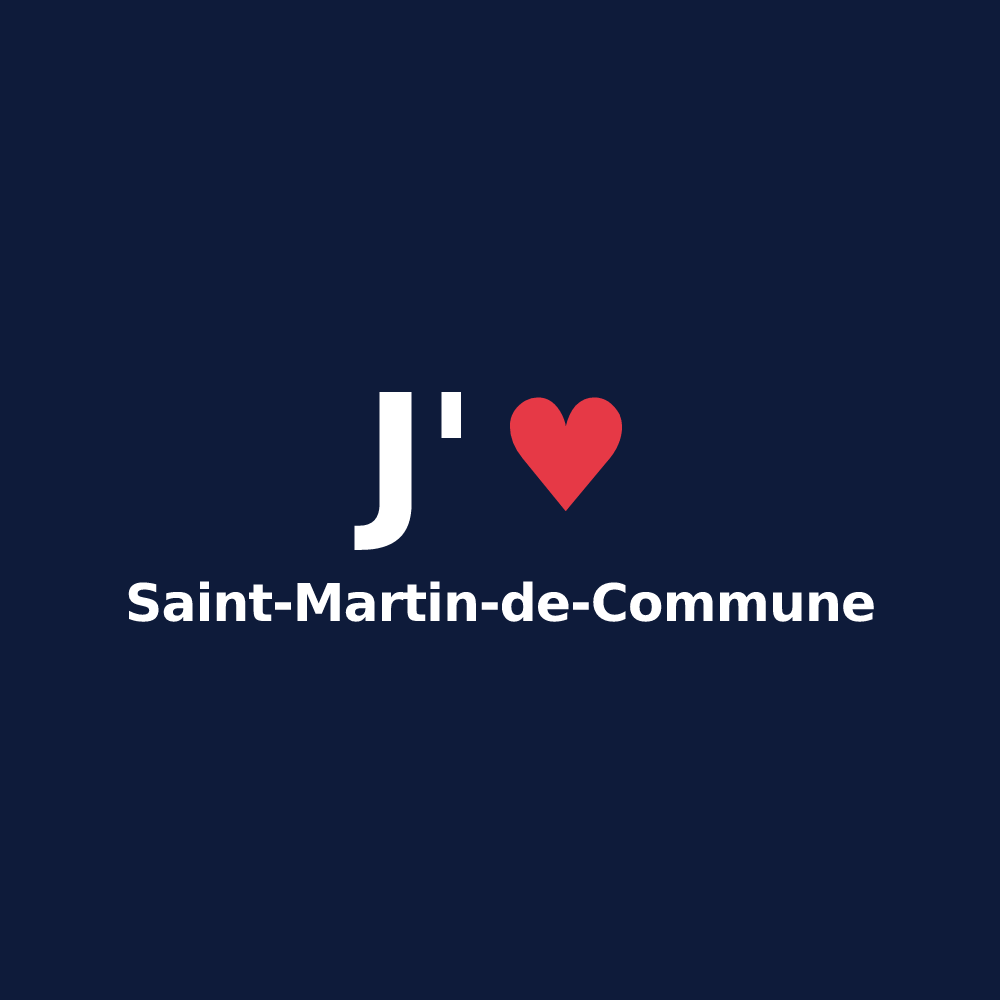 T-shirt personnalisé Saint-Martin-de-Commune — design J'aime Saint-Martin-de-Commune