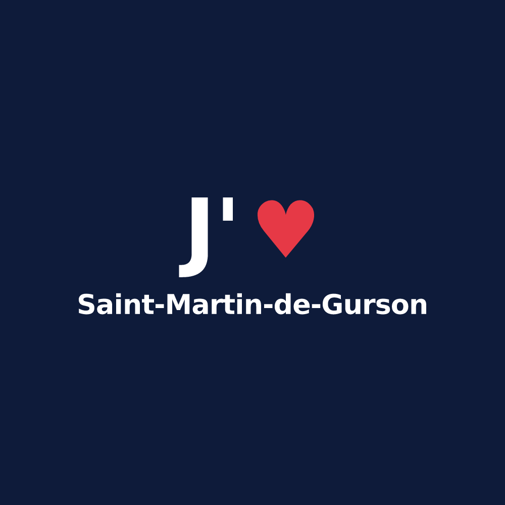 T-shirt personnalisé Saint-Martin-de-Gurson — design J'aime Saint-Martin-de-Gurson