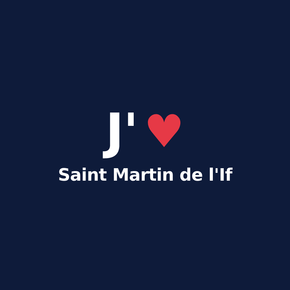 T-shirt personnalisé Saint Martin de l'If — design J'aime Saint Martin de l'If