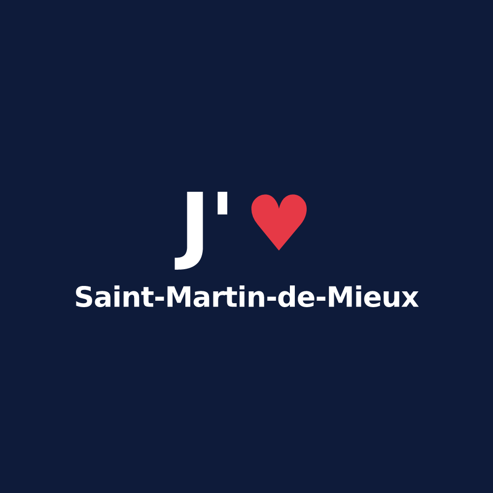 T-shirt personnalisé Saint-Martin-de-Mieux — design J'aime Saint-Martin-de-Mieux