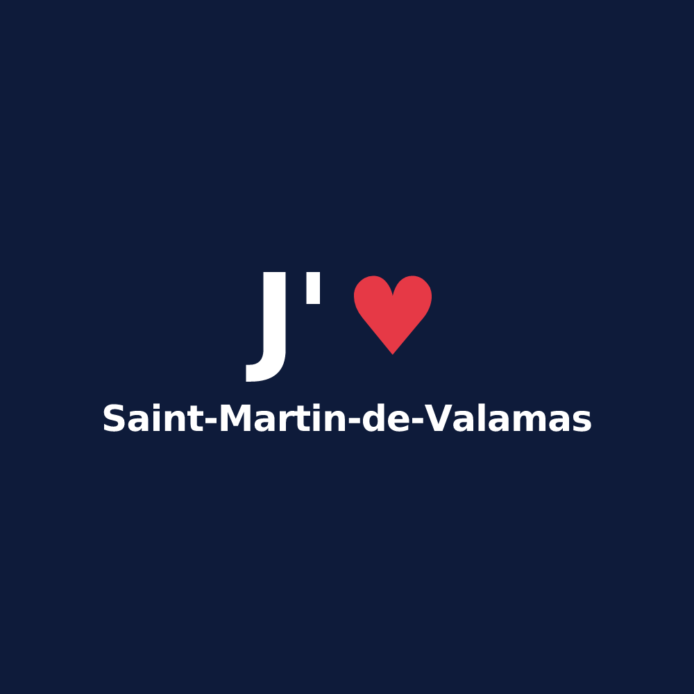 T-shirt personnalisé Saint-Martin-de-Valamas — design J'aime Saint-Martin-de-Valamas