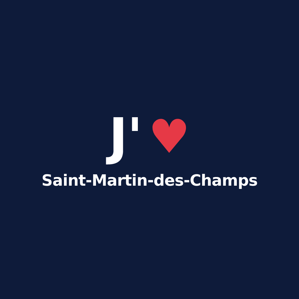 T-shirt personnalisé Saint-Martin-des-Champs — design J'aime Saint-Martin-des-Champs