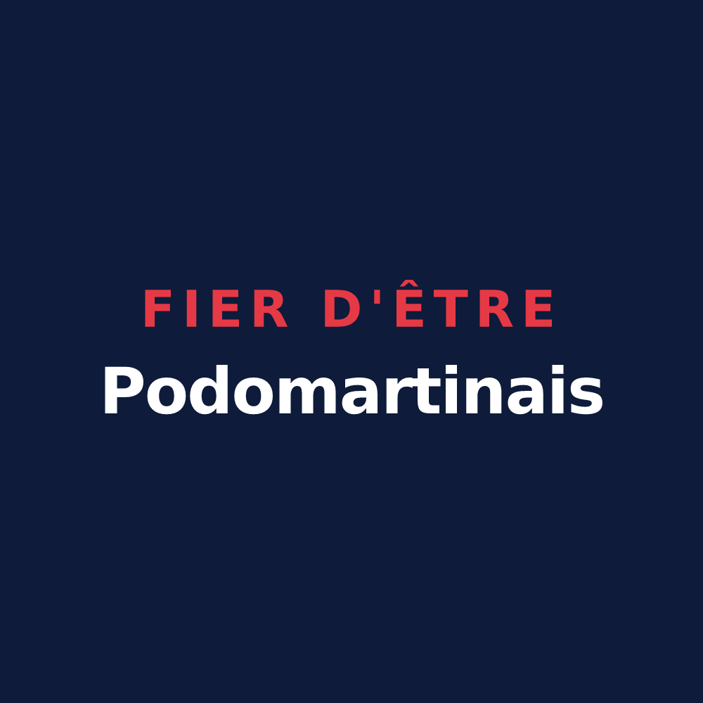 T-shirt « Fier d'être Podomartinais » — design pour Saint-Martin-des-Puits