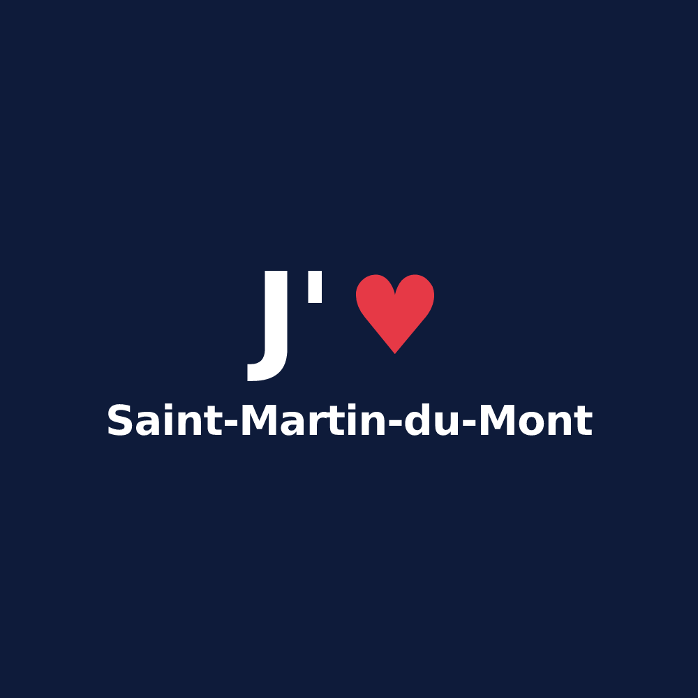 T-shirt personnalisé Saint-Martin-du-Mont — design J'aime Saint-Martin-du-Mont